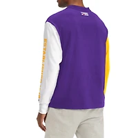 Men's Tommy Jeans Purple Los Angeles Lakers Richie Color Block Long Sleeve T-Shirt