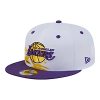 New Era  White/Purple Los Angeles Lakers Swept 9FIFTY Snapback Hat