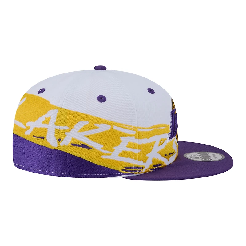 Casquette New Era blanche et violette Los Angeles Lakers Swept 9FIFTY Snapback