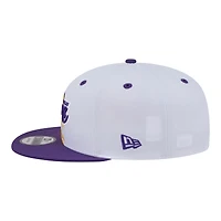 Casquette New Era blanche et violette Los Angeles Lakers Swept 9FIFTY Snapback