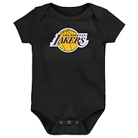 Newborn Outerstuff  Black Los Angeles Lakers Primary Logo Bodysuit