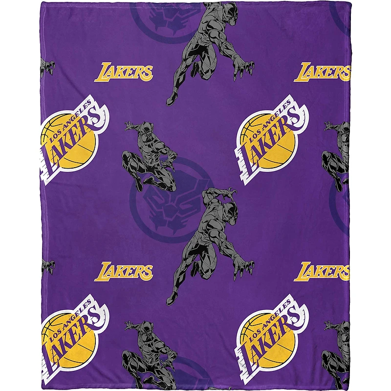 Ensemble oreiller et couverture Northwest x Disney Los Angeles Lakers Black Panther Hugger