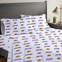 Ensemble de draps complets quatre pièces Pegasus Los Angeles Lakers