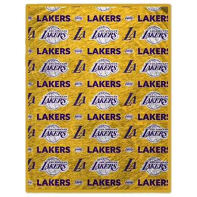 Couverture en fausse fourrure Pegasus Los Angeles Lakers Tonal Wordmark 60" x 70"