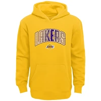 Preschool Gold/Heather Grey Los Angeles Lakers Double Up Pullover Hoodie & Pants Set