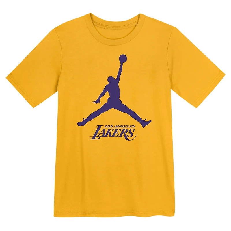 Jordan Brand Gold Los Angeles Lakers T-shirt essentiel Jumpman pour enfants d'âge préscolaire