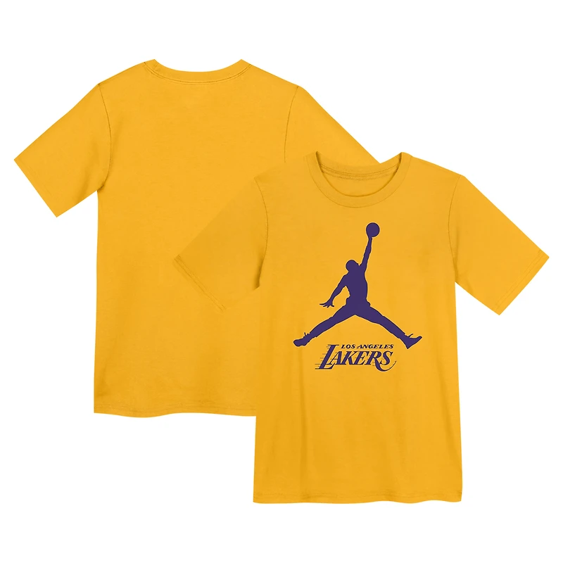 Jordan Brand Gold Los Angeles Lakers T-shirt essentiel Jumpman pour enfants d'âge préscolaire