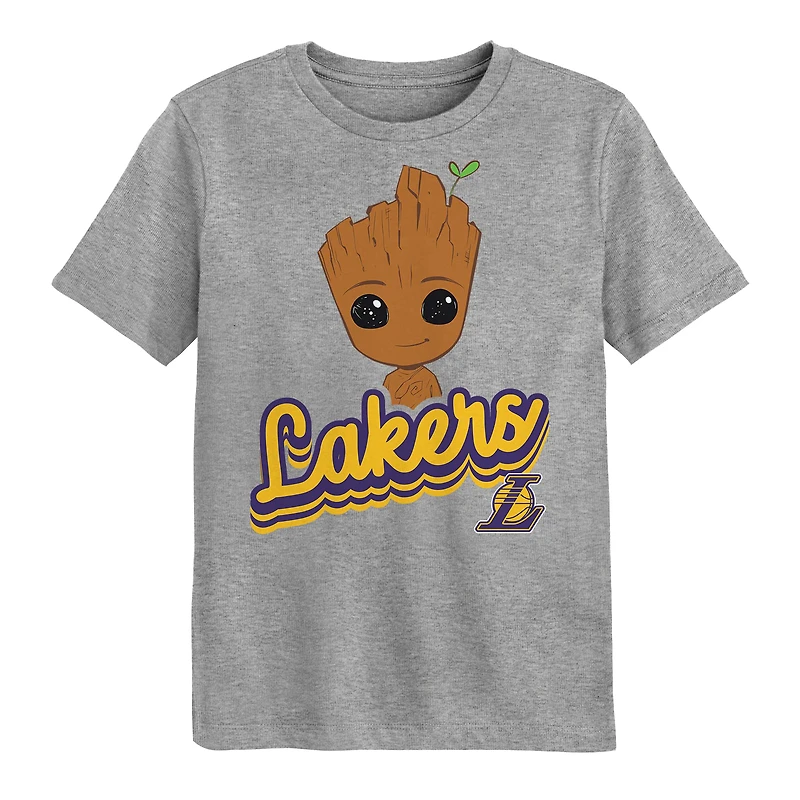 Ensemble de t-shirts deux pièces pour enfants d'âge préscolaire Los Angeles Lakers Gardiens la Galaxie