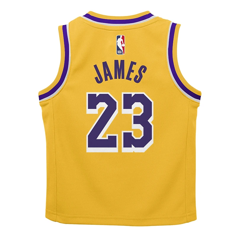 Preschool Nike LeBron James Gold Los Angeles Lakers Dri-FIT Swingman Player Jersey - Icon Edition
