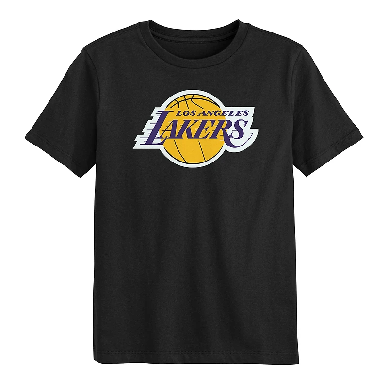 T-shirt noir Outerstuff avec logo des Lakers de Los Angeles pour enfants d'âge préscolaire