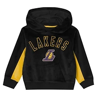 Sweat à capuche en velours noir des Los Angeles Lakers pour enfants d'âge préscolaire Outerstuff