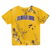 Preschool Outerstuff  Gold Los Angeles Lakers Home Plate T-Shirt & Shorts Set
