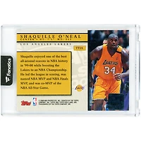 Shaquille O'Neal Los Angeles Lakers 2000-01 Topps Gold Label NBA Finals Game-Used Jersey Relic #TT1A Card
