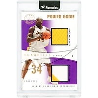 Carte Shaquille O'Neal Los Angeles Lakers 2003-04 Fleer Flair Final Edition Power Game Two Dual-Color Game-Used Relics #PGD-SON #16/75