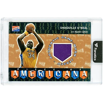 Carte Shaquille O'Neal Los Angeles Lakers 2003-04 Topps Bazooka Piece Of Americana, relique de maillot porté en match #PA-SO #3/25