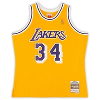Maillot Swingman Mitchell & Ness 1996-97 dédicacé par Shaquille O'Neal des Los Angeles Lakers avec l'inscription « Diesel »