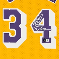 Maillot Swingman Mitchell & Ness 1996-97 dédicacé par Shaquille O'Neal des Los Angeles Lakers avec l'inscription « Diesel »