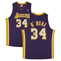 Maillot Swingman autographié par Shaquille O'Neal des Los Angeles Lakers Mitchell & Ness 1999-2000