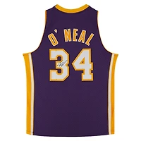 Maillot Swingman autographié par Shaquille O'Neal des Los Angeles Lakers Mitchell & Ness 1999-2000