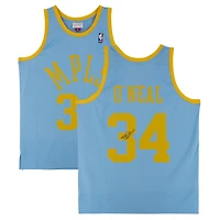 Maillot Swingman autographié par Shaquille O'Neal des Los Angeles Lakers Mitchell & Ness 2001-02