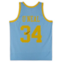 Maillot Swingman autographié par Shaquille O'Neal des Los Angeles Lakers Mitchell & Ness 2001-02
