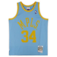 Maillot Swingman autographié par Shaquille O'Neal des Los Angeles Lakers Mitchell & Ness 2001-02