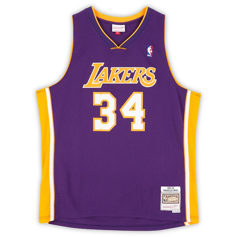 Shaquille O'Neal Los Angeles Lakers Autographed Purple Mitchell & Ness 1999-00 Swingman Jersey with "HOF 16" Inscription
