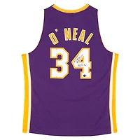 Shaquille O'Neal Los Angeles Lakers Autographed Purple Mitchell & Ness 1999-00 Swingman Jersey with "HOF 16" Inscription
