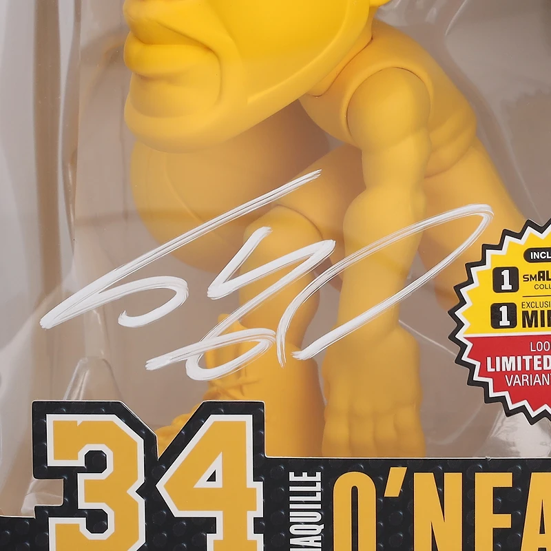 Figurine en vinyle 6" signée Shaquille O'Neal des Los Angeles Lakers, variante Gold Chase, petite star
