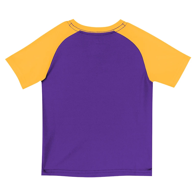 Ensemble t-shirt et short d'entraînement Nike violet pour tout-petit des Los Angeles Lakers