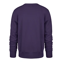 Unisex '47  Purple Los Angeles Lakers Brush By Headline Crewneck Sweatshirt