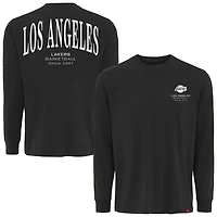 Unisex Adult Sportiqe Anthracite Los Angeles Lakers Athletic Club Collection Sherwood Relaxed Fit Premium Long-Sleeve T-Shirt