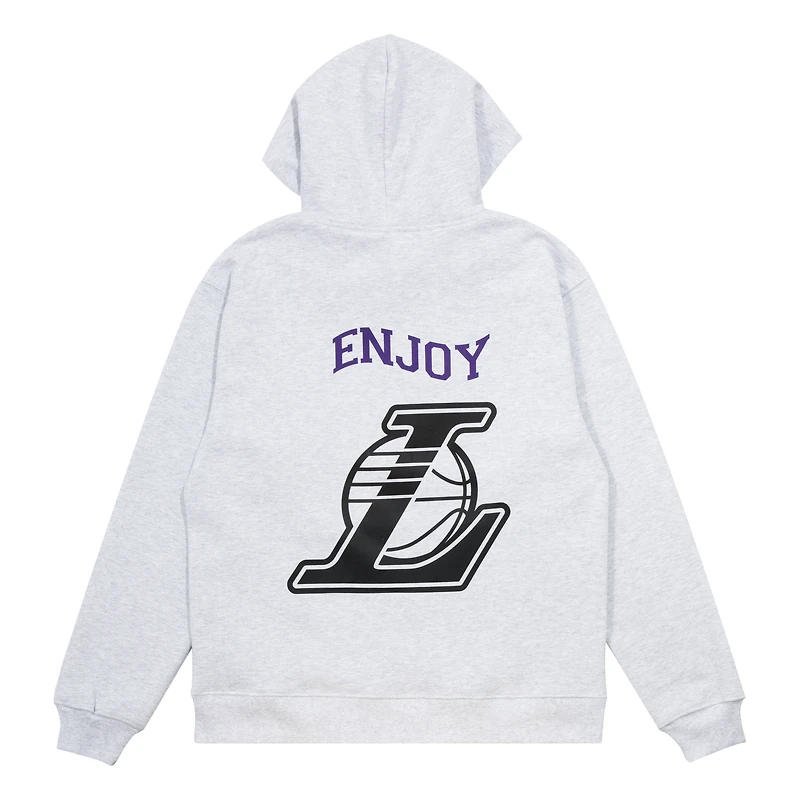 Unisex Enjoy Basketball x Los Angeles Lakers Heather Gray Hoop Enthusiast Capsule Collection Pullover Hoodie