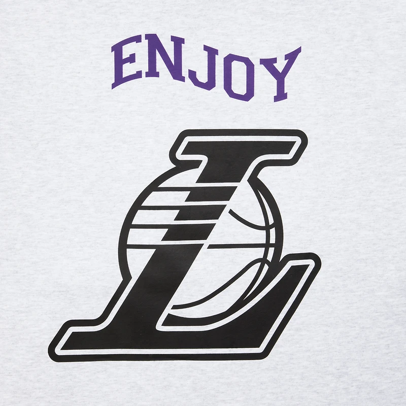 Unisex Enjoy Basketball x Los Angeles Lakers Heather Gray Hoop Enthusiast Capsule Collection Pullover Hoodie