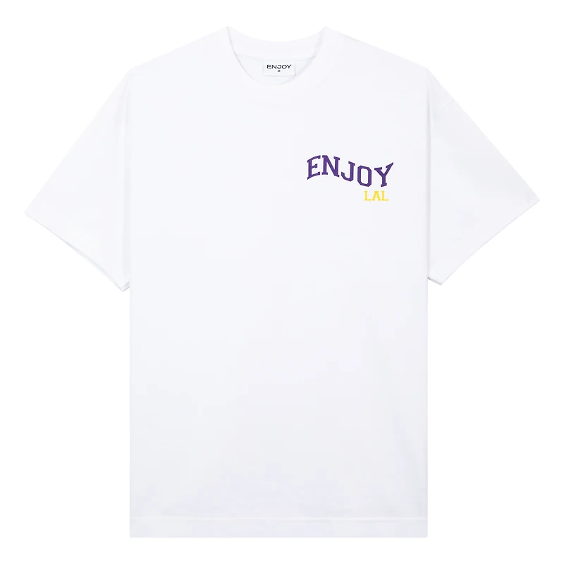 Unisex Enjoy Basketball x Los Angeles Lakers White Hoop Enthusiast Capsule Collection T-Shirt