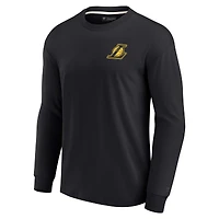 Unisex Fanatics Black Los Angeles Lakers Elements Super Soft Long Sleeve T-Shirt