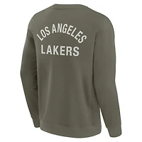 Unisex Fanatics Olive Los Angeles Lakers Elements Super Soft Fleece Pullover Sweatshirt