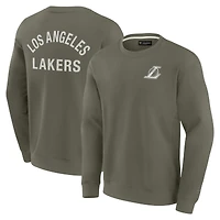 Unisex Fanatics Olive Los Angeles Lakers Elements Super Soft Fleece Pullover Sweatshirt