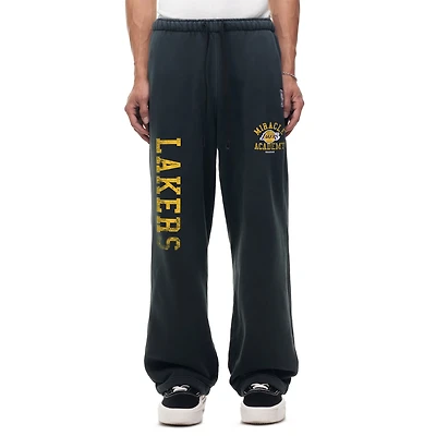 Pantalon de survêtement unisexe noir chiné des Los Angeles Lakers Miracle Academy x NBA Collection vintage large