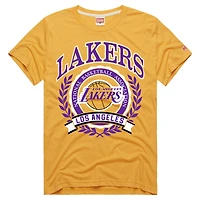 Unisex Homage  Gold Los Angeles Lakers Crest Tri-Blend T-Shirt