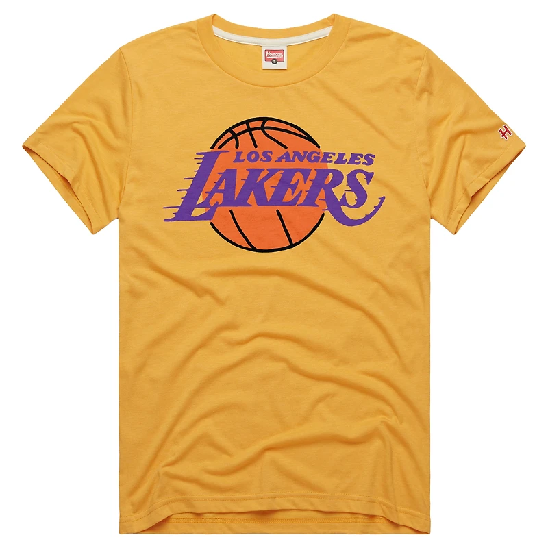T-shirt unisexe Hommage Gold Los Angeles Lakers Logo Tri-Blend