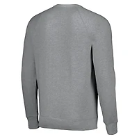 Sweat-shirt unisexe Hommage gris Los Angeles Lakers Holiday Raglan