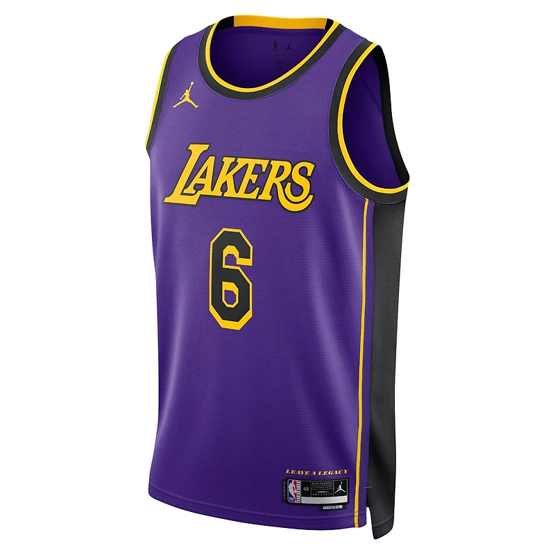 Unisexe Jordan Brand LeBron James Violet Los Angeles Lakers Swingman Jersey - Statement Edition