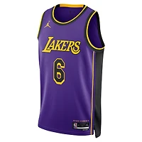 Unisexe Jordan Brand LeBron James Violet Los Angeles Lakers Swingman Jersey - Statement Edition