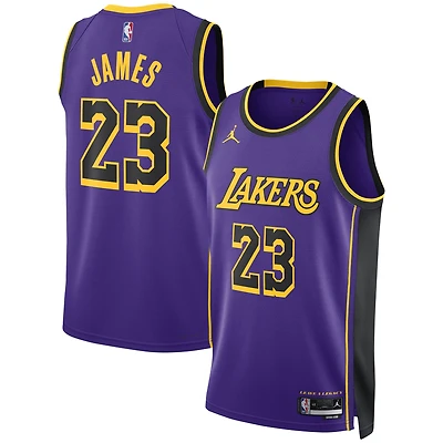 Unisex Jordan Brand LeBron James Purple Los Angeles Lakers Swingman Jersey - Statement Edition