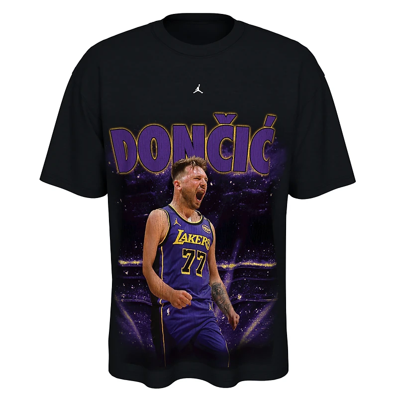 Unisex Jordan Brand Luka Dončić Black Los Angeles Lakers New Faces x Places T-Shirt