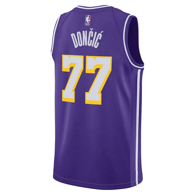 Maillot Swingman unisexe Jordan Brand Luka Dončić violet Los Angeles Lakers - Édition Statement