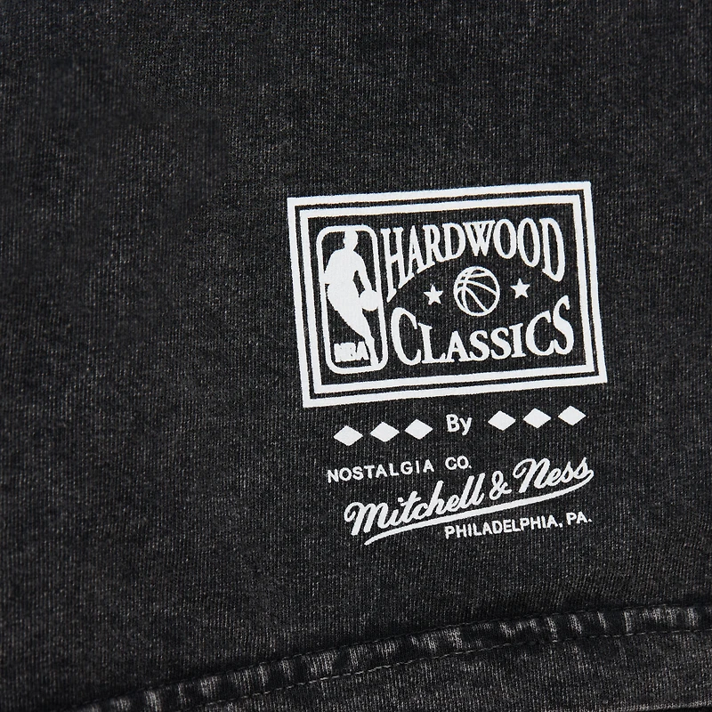 Unisex Mitchell & Ness Black Los Angeles Lakers Hardwood Classics Vintage Voltage Premium Heavyweight T-Shirt