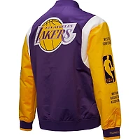 Unisex Mitchell & Ness Purple Los Angeles Lakers Vintage Team Origins Satin Full-Snap Jacket