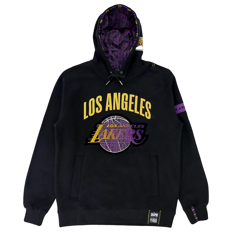 Unisex NBA x Two Hype  Black Los Angeles Lakers Culture & Hoops Heavyweight Pullover Hoodie